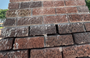 chimney with missing mortar