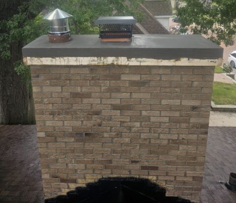 Restored chimney repair